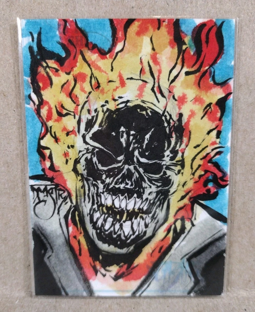 DCastr 2025 Front Row Card Show Exclusive Sketch Card W Original Ghost Rider Art