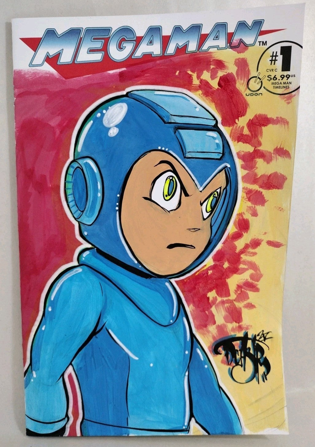 MegaMan Timelines #1 (2025) Udon Capcom Sketch Cover Comic W Original DCastr Art