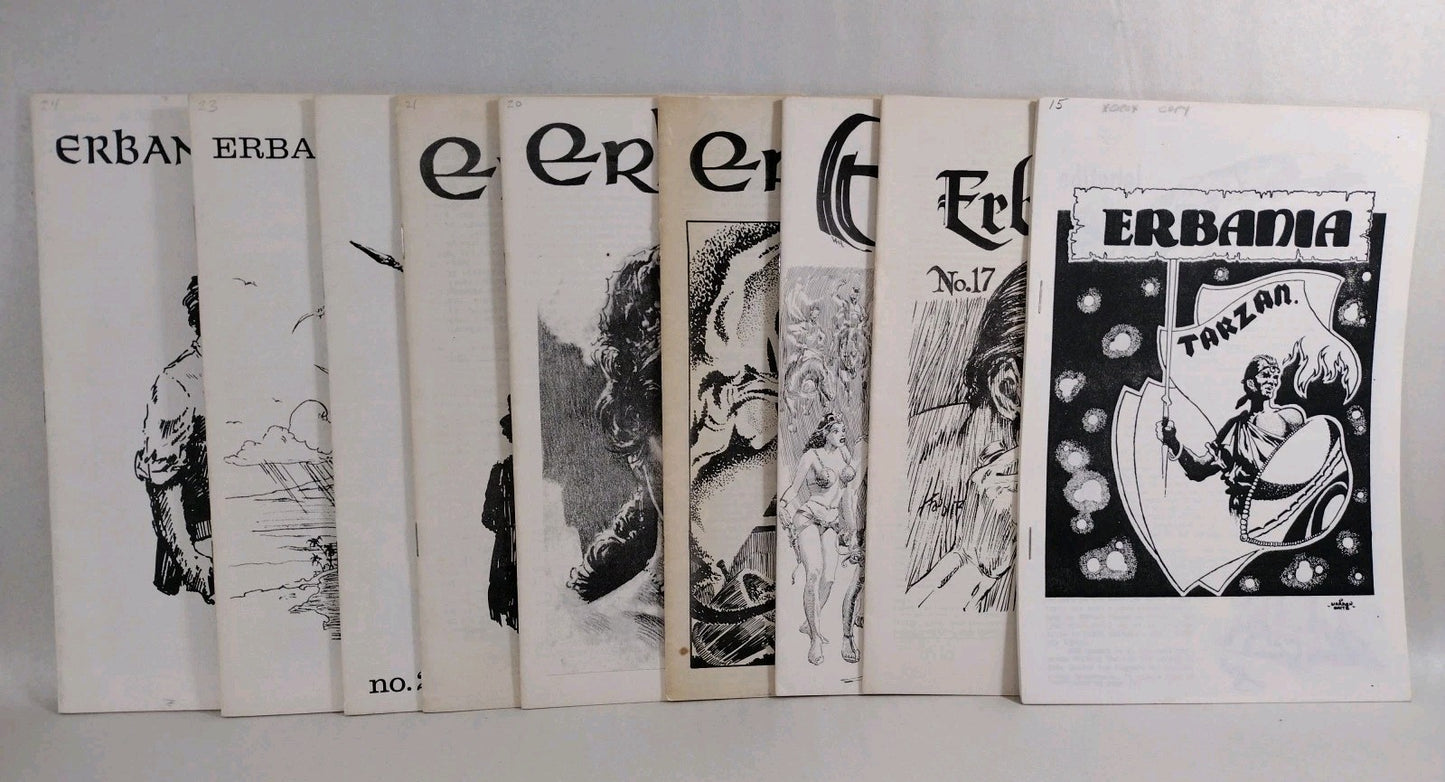 ERBania 1965 Edgar Rice Burroughs Fanzine Lot #15 17 18 19 20 21 22 23 24 Tarzan