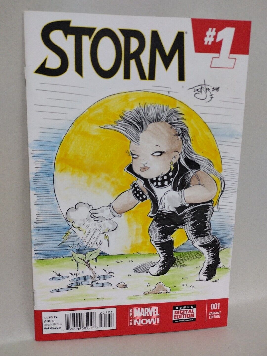 Storm #1 (2014) Marvel Comic Sketch Cover Variant W Original Dave Castr Art