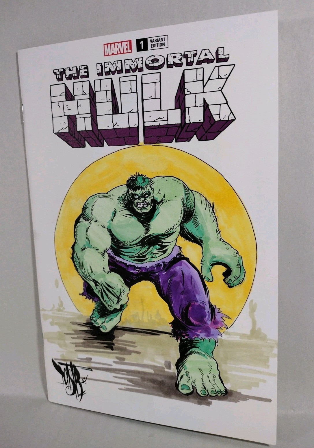 IMMORTAL HULK #1 (2018) Marvel Sketch Variant Cover Comic W Original DCastr Art