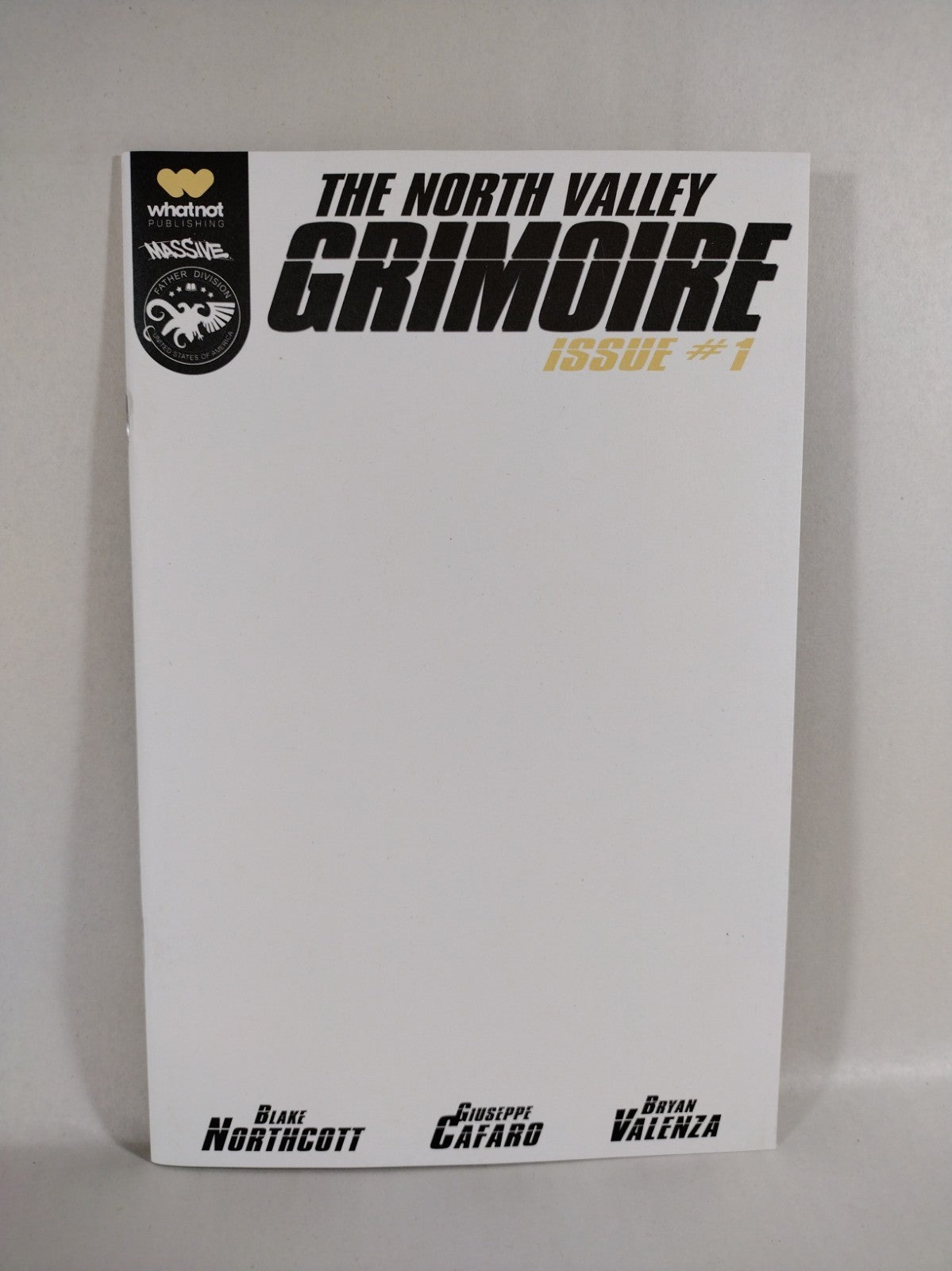 North Valley Grimoire #1 (2023) Whatnot Massive Blank Sketch Variant Cover NM