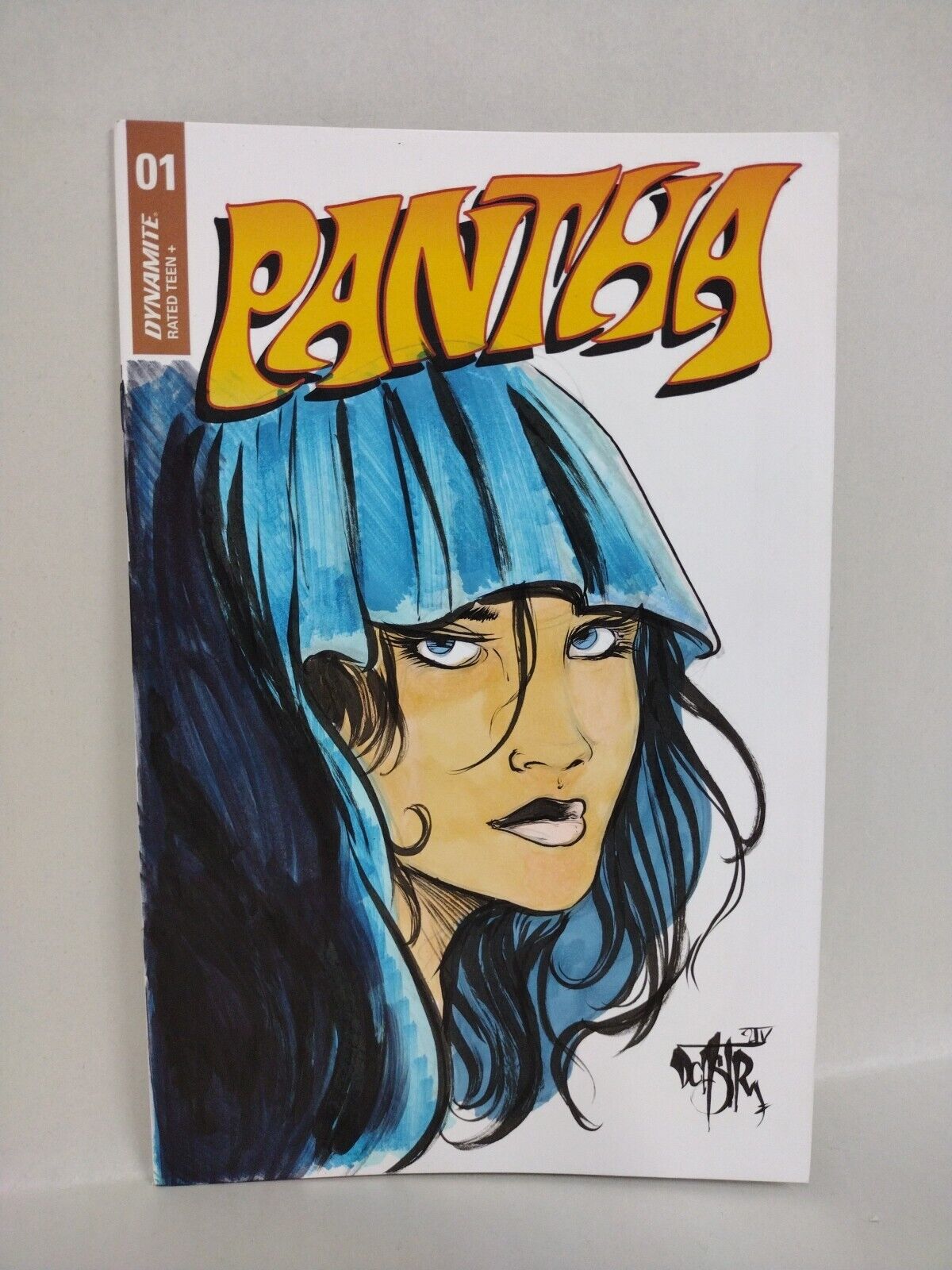 Pantha V2 1 (2022) Dynamite Comic Sketch Cover Variant W Original Dave Castr Art