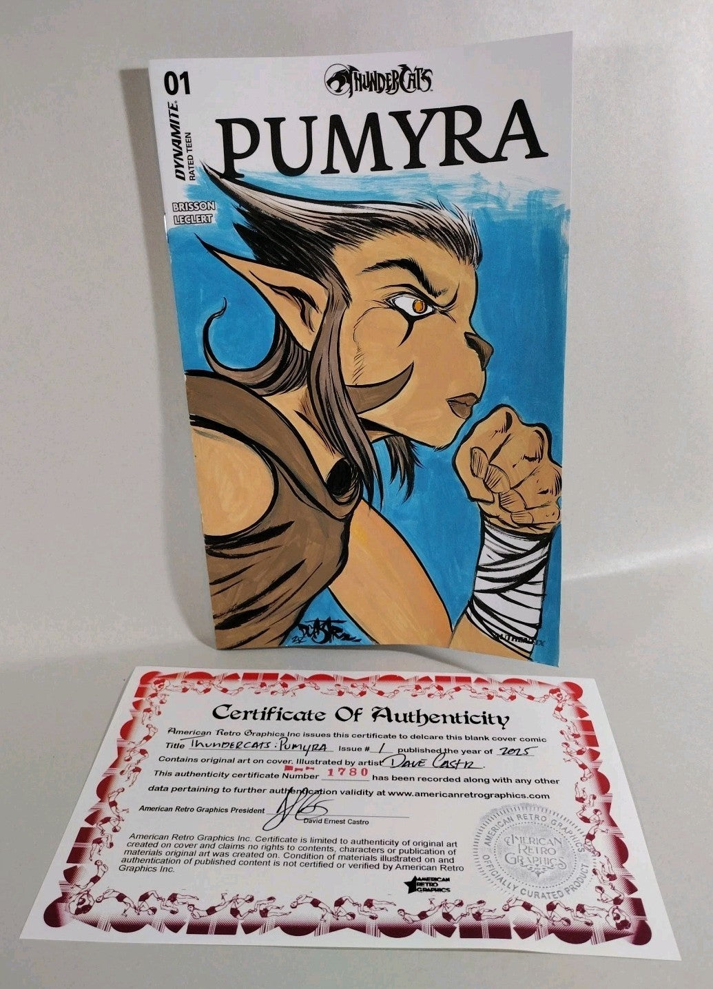 Thundercats Pumyra 1 (2025) Dynamite Sketch Cover Comic W Original DCastr Art