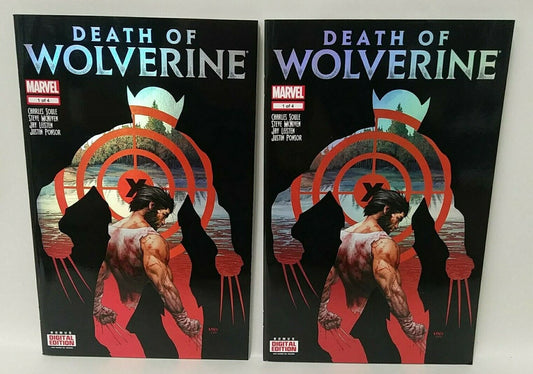 Death Of Wolverine 1 (2014) Holofoil Cover Comic Lot of 2 Soule McNiven Marvel
