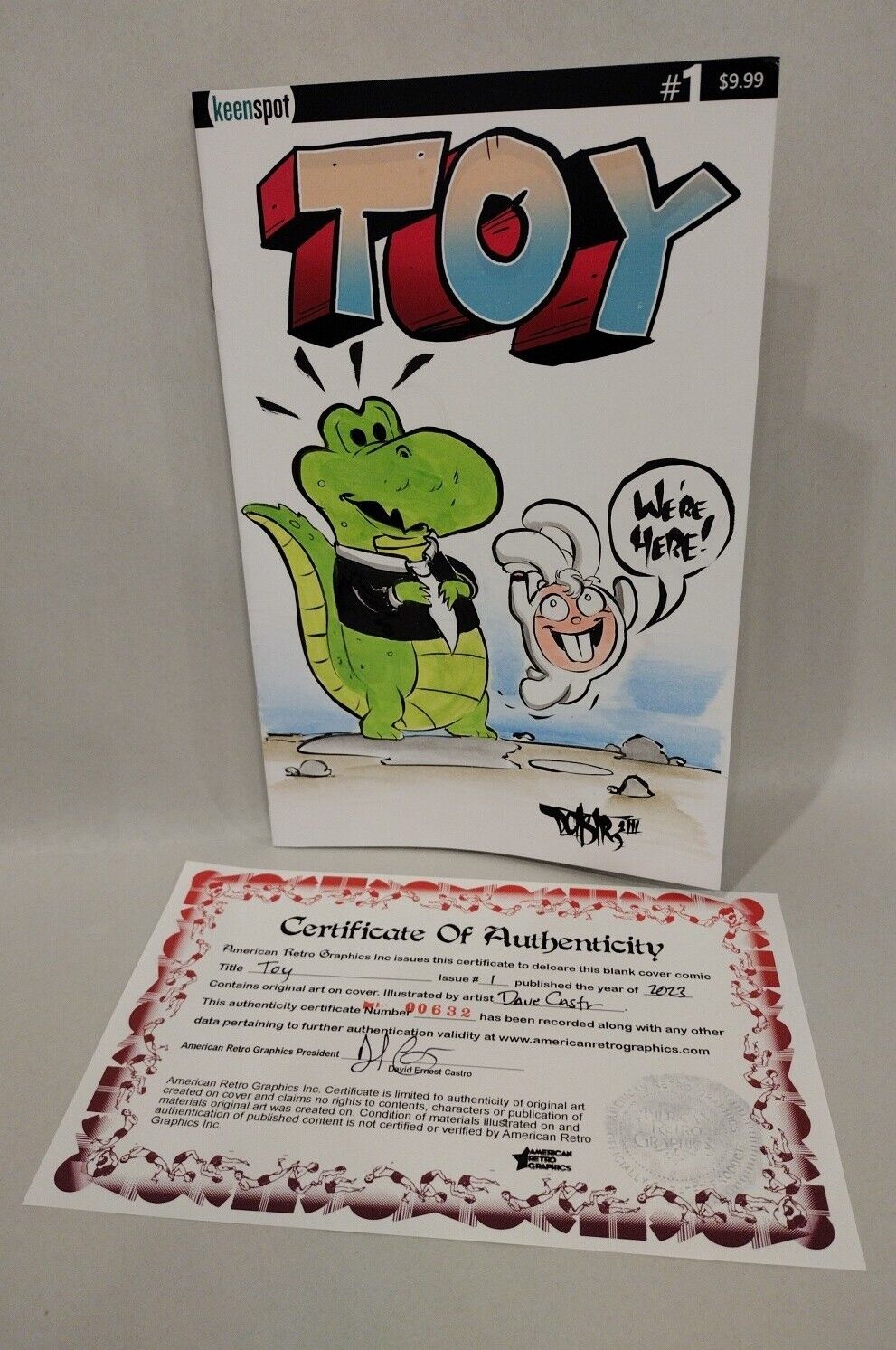 Toy 1 (2023) Keenspot Blank Cover Variant Comic W Original Croc Dave Castr Art