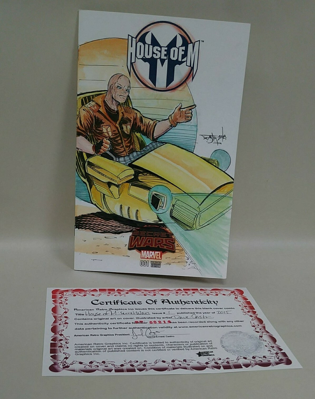 House of M 1 Marvel Secret Wars Sketch Cover Var Comic W Original DCastr Art 