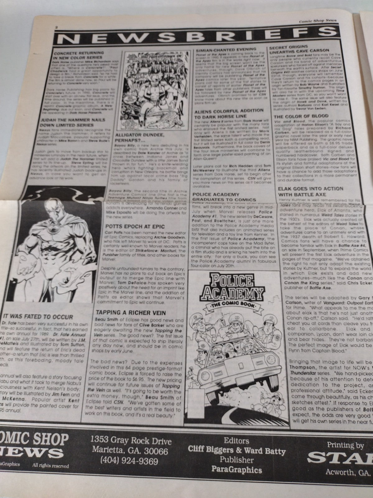 Comic Shop News #103 June 14th 1989 Newsletter The Shadow Punisher Batman Year 3