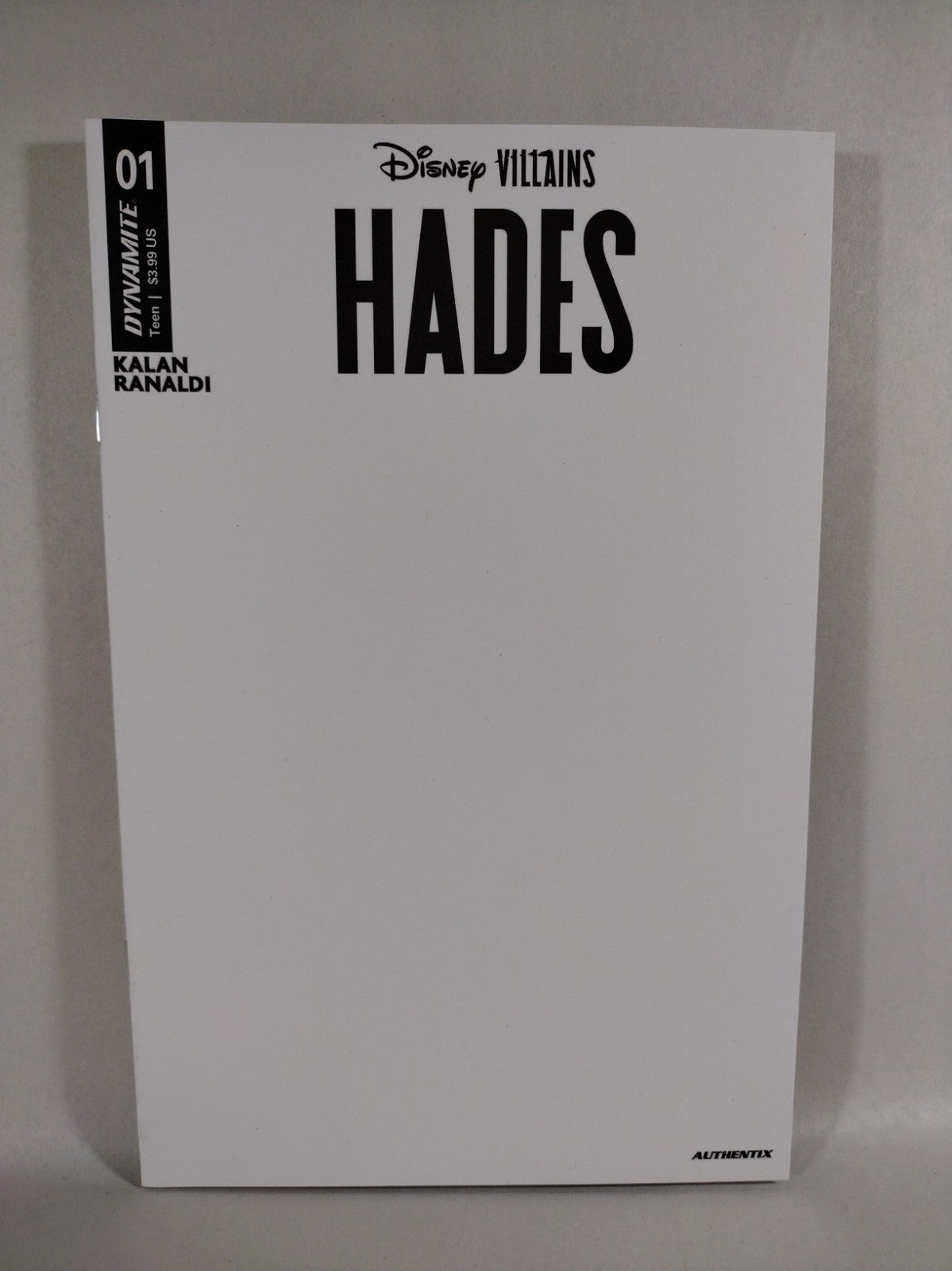 Disney Villains HADES #1 (2023) Dynamite Blank Sketch Variant Cover Comic New NM