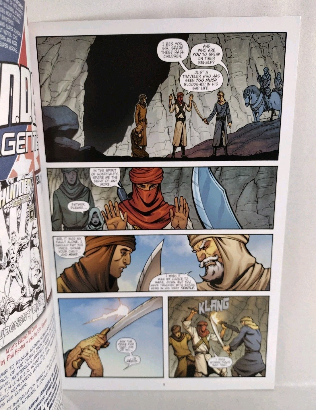 Thunder Agents #4 (2014) IDW Sketch Variant Cover Comic Original Dave Castr Art