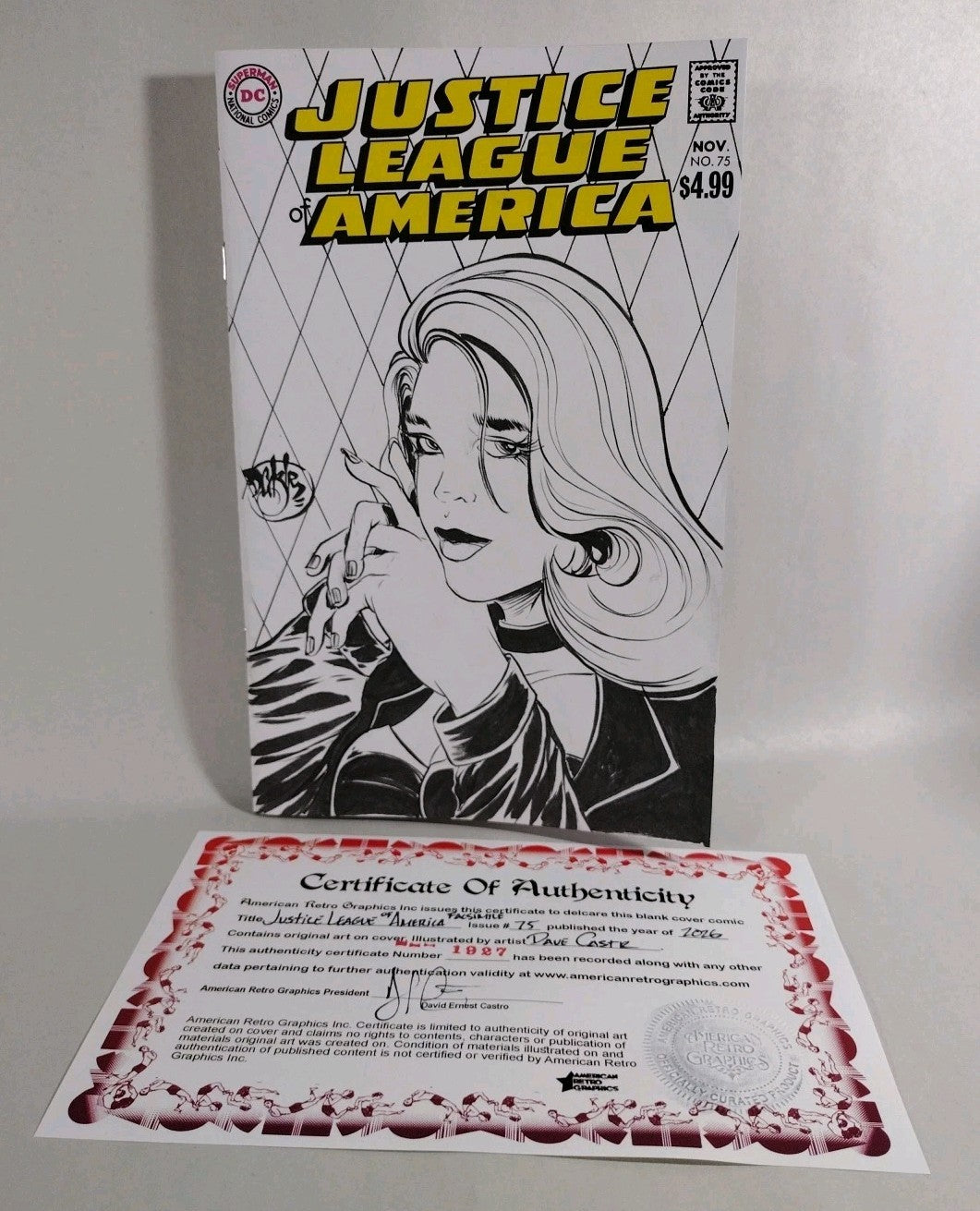 Justice League Of America Facsimile #75 (2026) DC Sketch Cover W Original Art