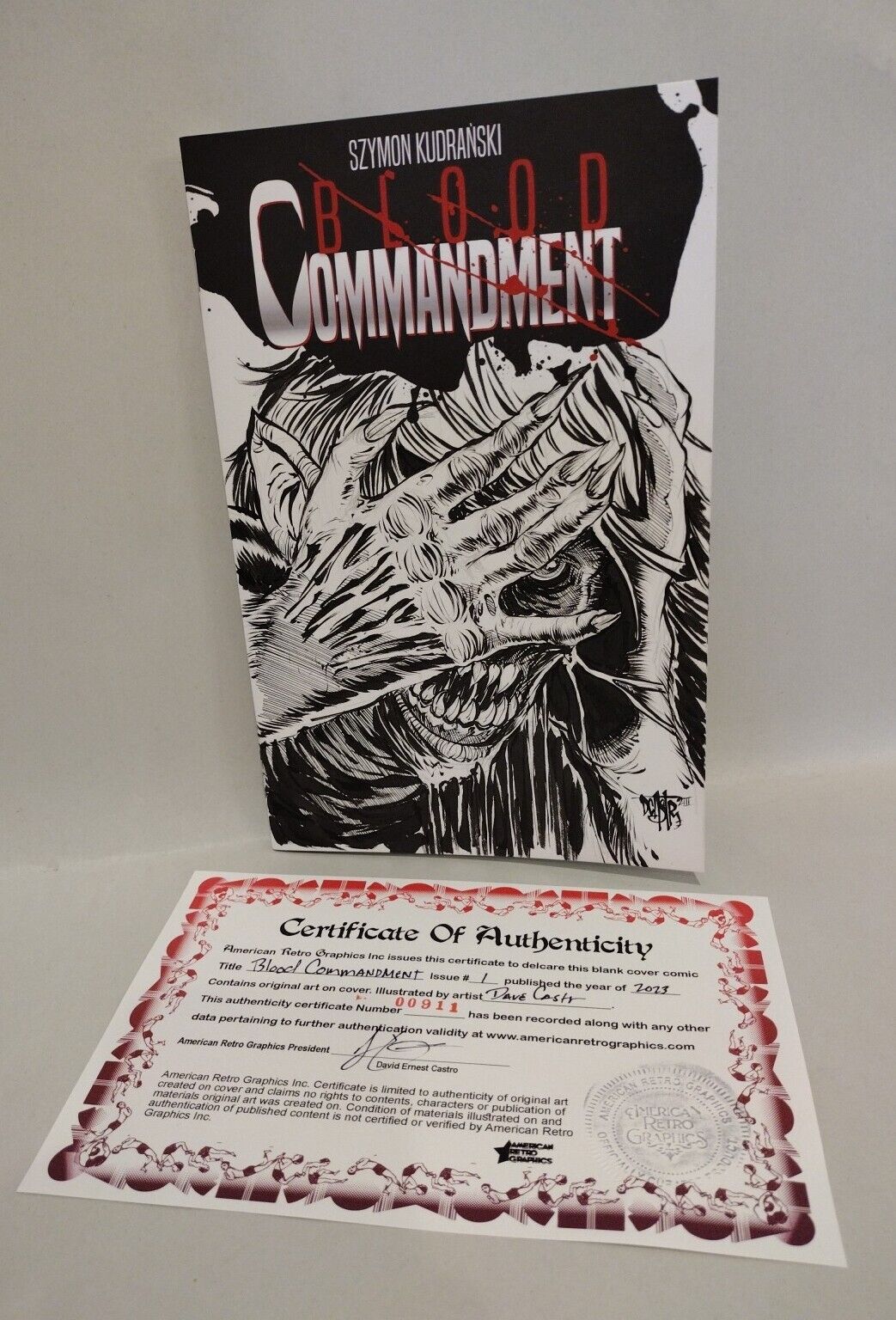 Blood Commandment 1 (2023) Image Comic Cover Sketch Variant Comic W Original Art