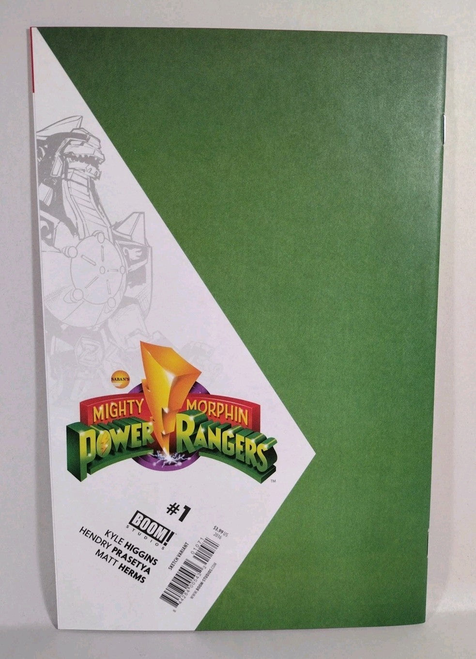 Mighty Morphin Power Rangers #1 (2016) Boom Blank Cover Variant Comic NM