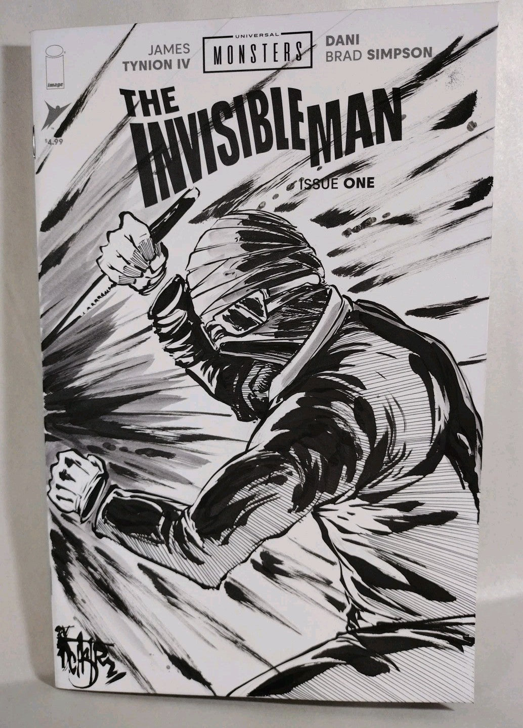 Invisible Man 1 (2025) Image Comic Sketch Variant CVR W Original Dave Castr Art 