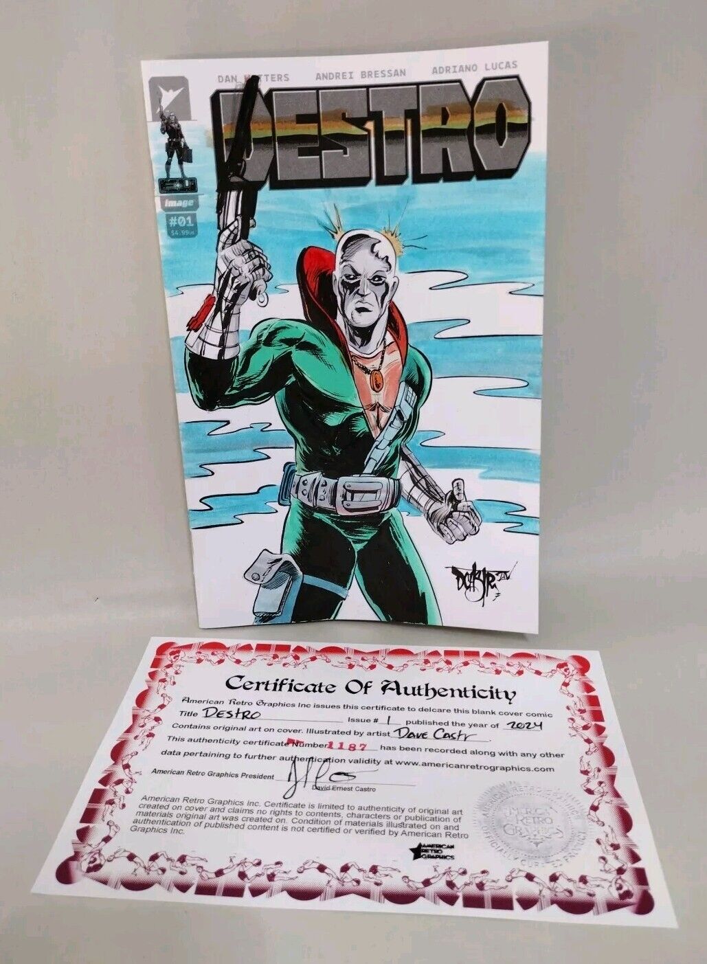 Destro #1 (2024) Image Skybound Comic Sketch Variant W Original Dave Castr Art