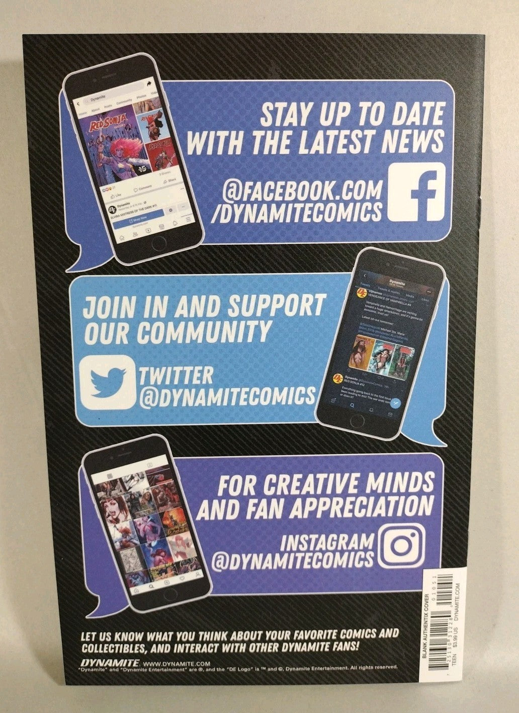 Purgatori #1 (2021) Dynamite Comic Blank Sketch Variant Cover New NM