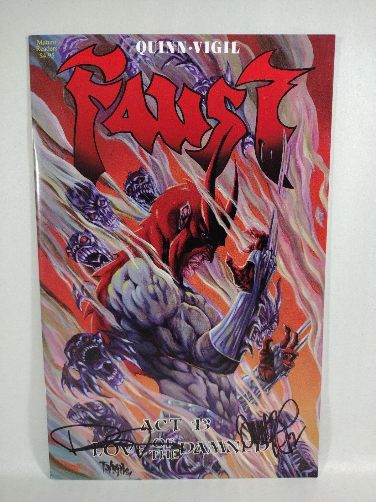 FAUST LOVE OF THE DAMNED Act 13 (2005) Rebel Comic 2nd Print 2x Signed Vigil 