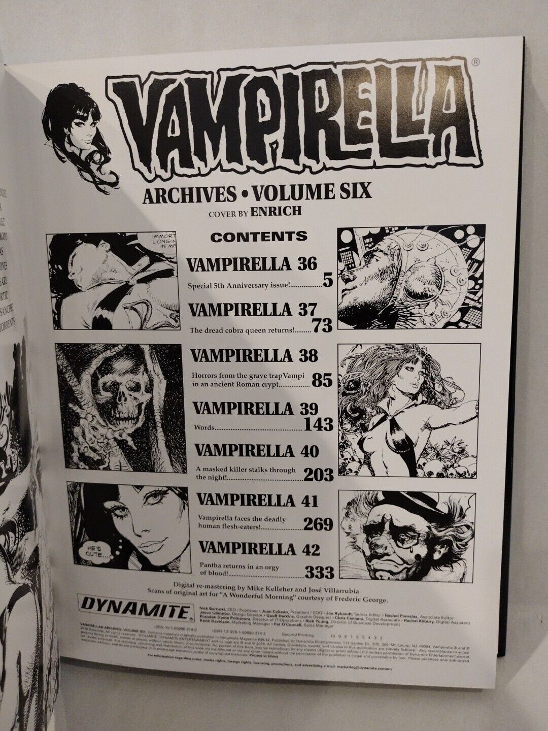 Vampirella Archives Vol 6 (2016) Dynamite Hardcover Warren Magazine Rep #36-42