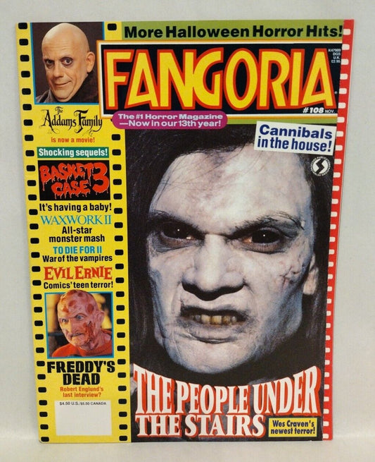 FANGORIA Magazine #108 (1991) Freddy's Dead People Under The Stairs Evil Ernie