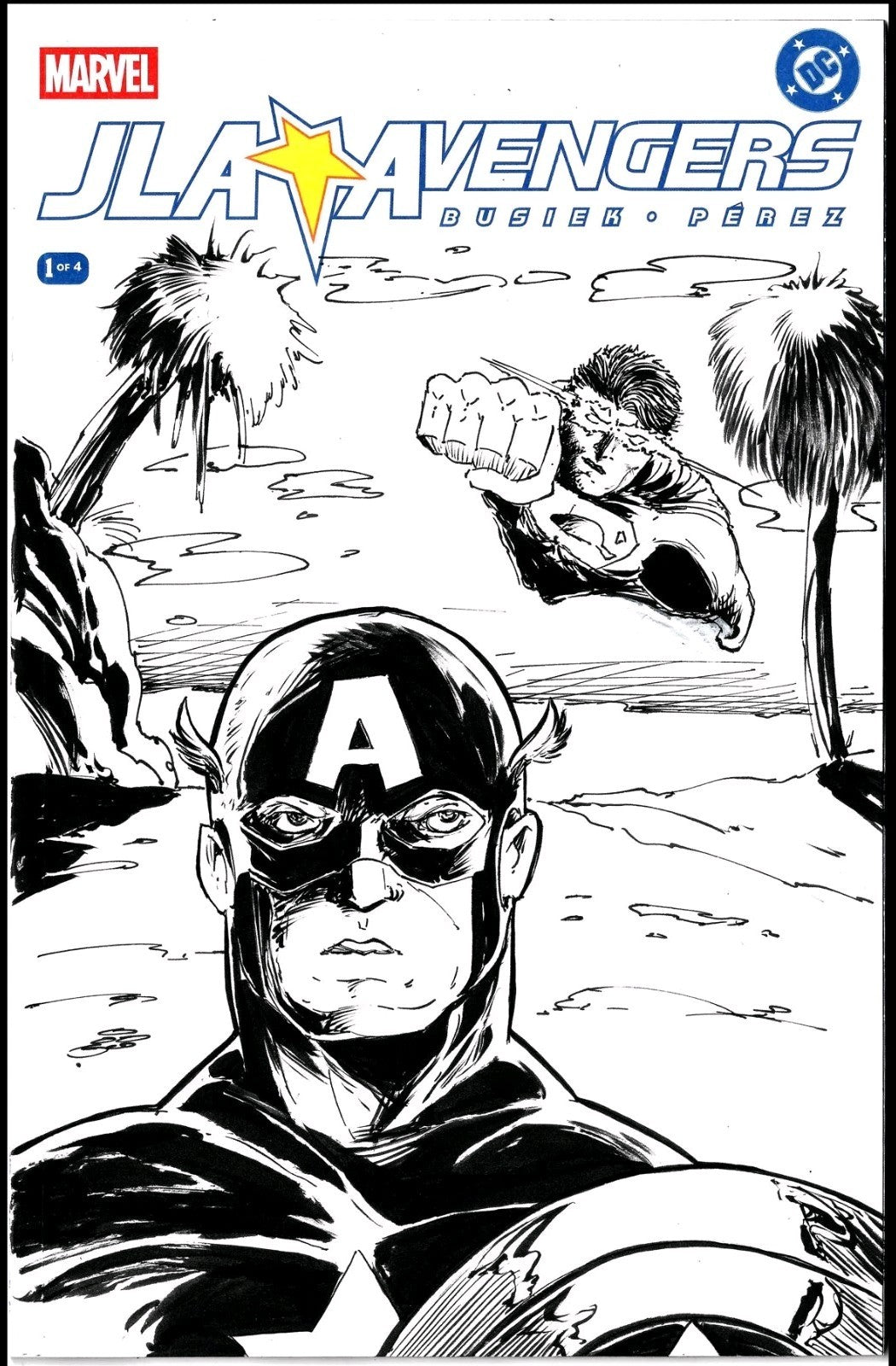 JLA Avengers #1 (2026) DC Marvel Facsimile Sketch Variant W Original DCastr Art