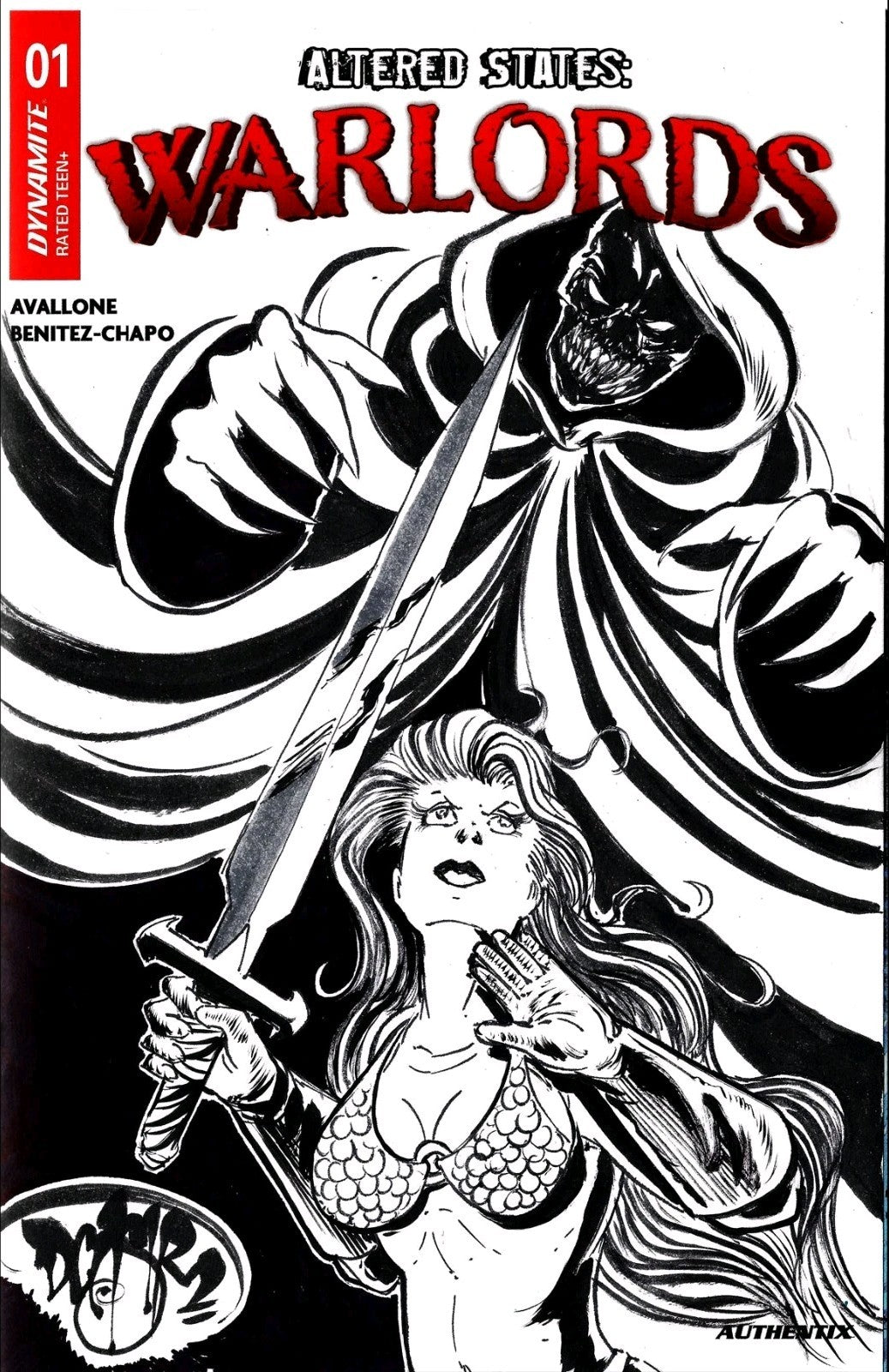 Altered States Warlords 1 2026 Dynamite Comic Sketch Cover W Original DCastr Art