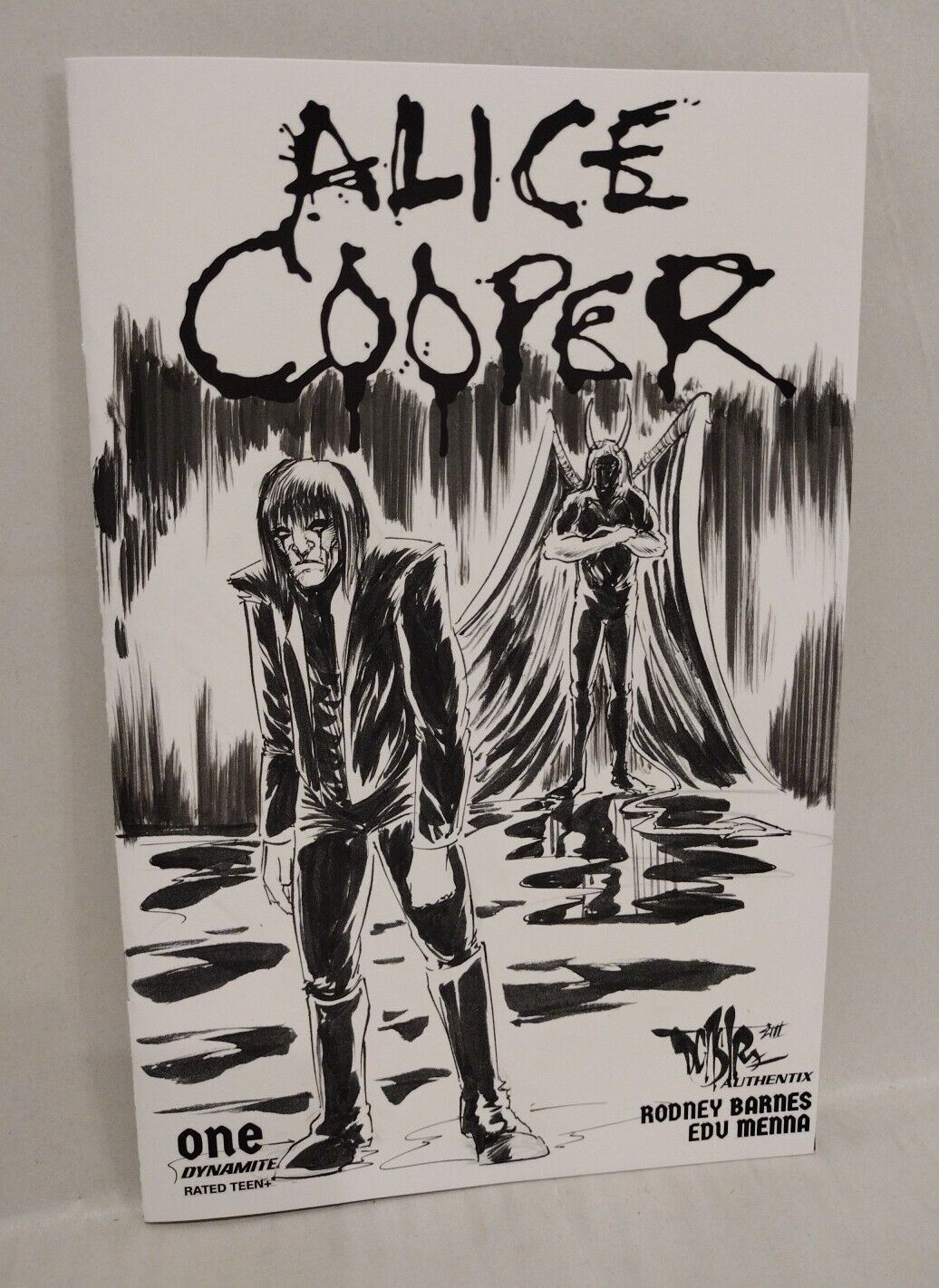 Alice Cooper #1 Blank Sketch Variant Cover Comic W Original Dave Castr Art