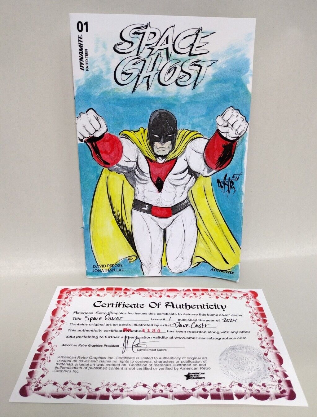 Space Ghost #1 (2024) Dynamite Comic Sketch Var Cover W Original Dave Castr Art