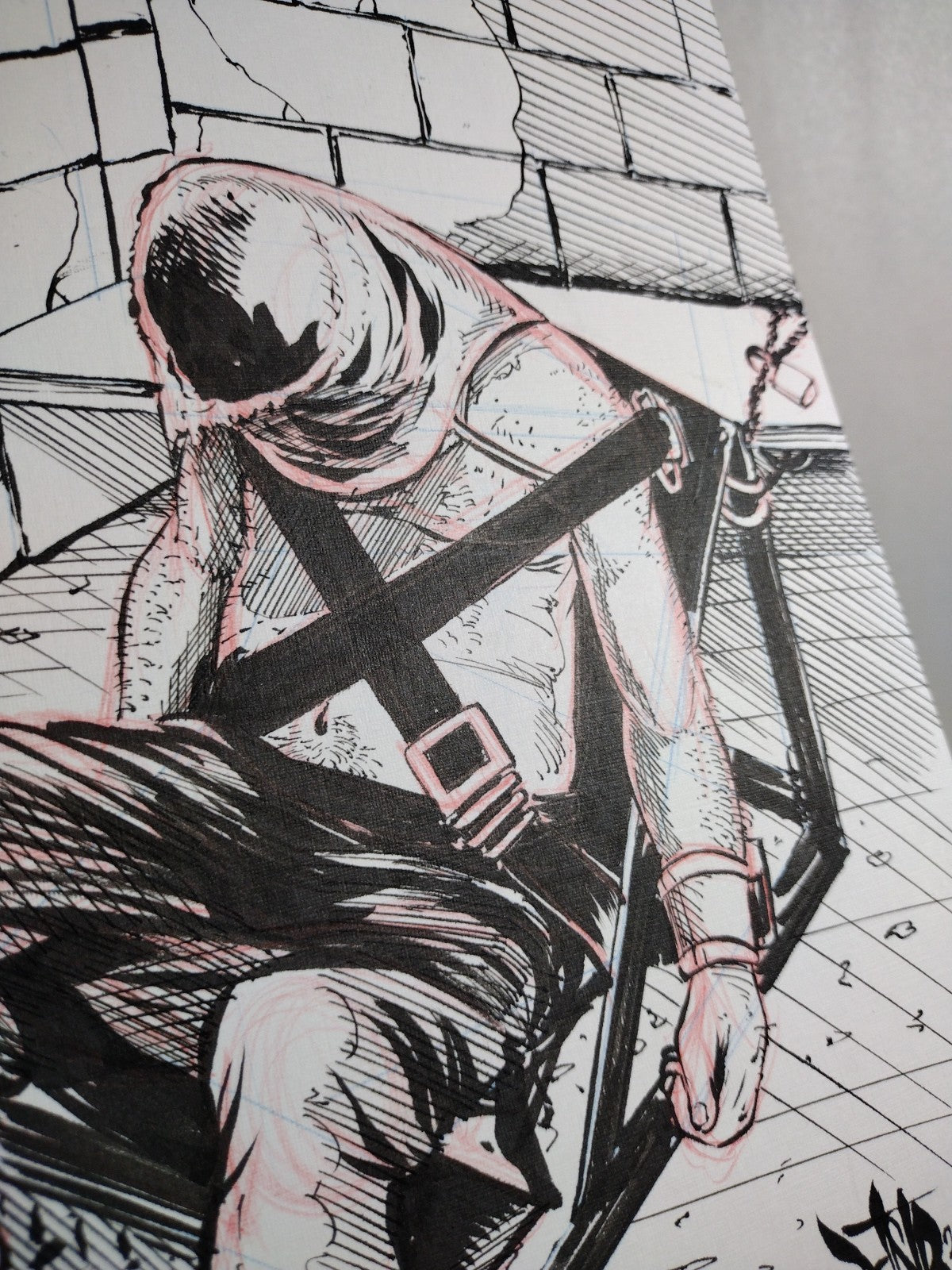 Solitary Original (2022) Dave Castr 8.5 X 11" Pencil & Ink Drawing W ARG COA 195