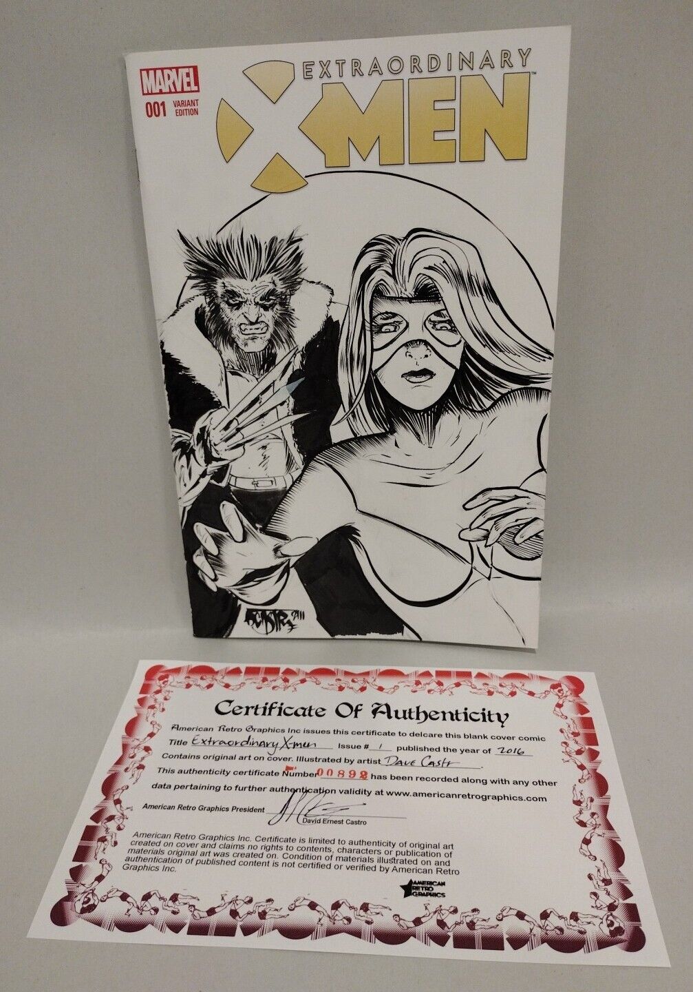 Extraordinary X-Men #1 (2016) Marvel Sketch Cover Variant Comic W Original Art