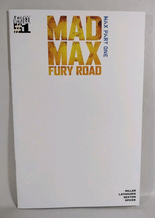 Mad Max Fury Road # 1 (2015) DC Vertigo Blank Sketch Variant Cover New NM