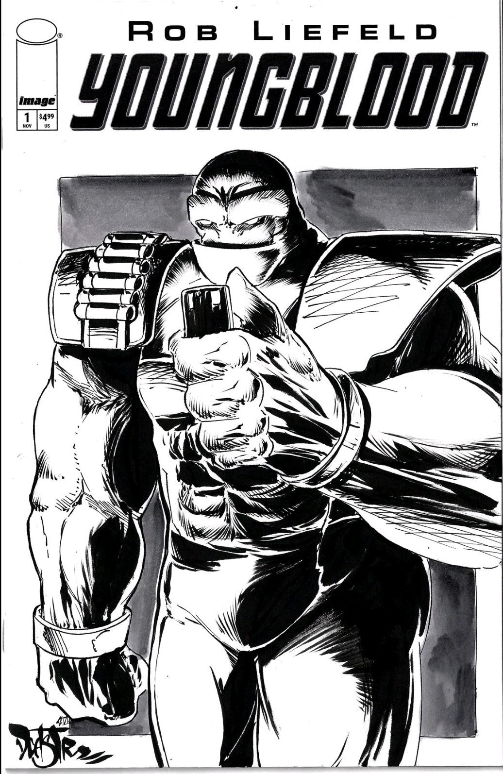 Youngblood #1 (2025) Rob Liefeld Image Sketch Cover Comic W Original DCastr Art