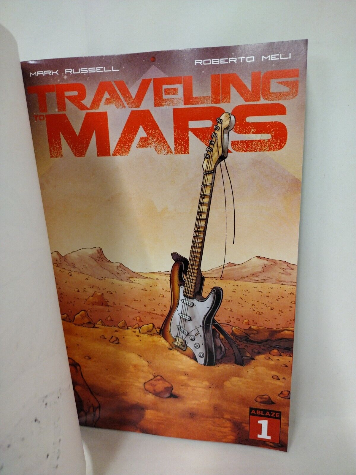 Traveling To Mars #1 Ablaze Comic Blank Cover w Original Dave Castr Art ARG