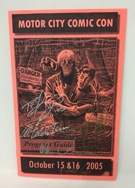 Motor City Comic Con 2005 Program 5x Signed Al Feldstein Locke Kaniuga Pulido +