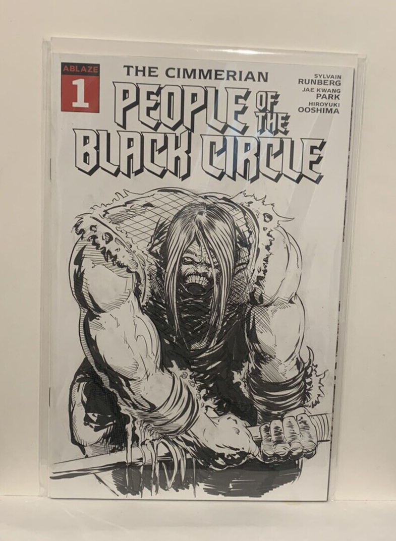 Cimmerian People of Black Circle #1 Blank Variant Cover Comic W Original Art