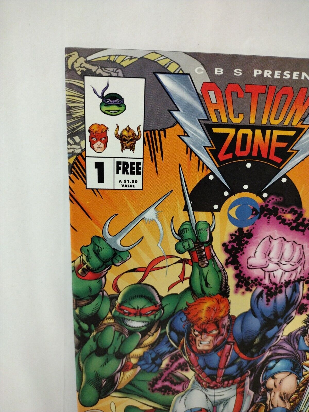 CBS Action Zone #1 (1994) Comic Skeleton Warriors 1st Appearance TMNT Wildcats