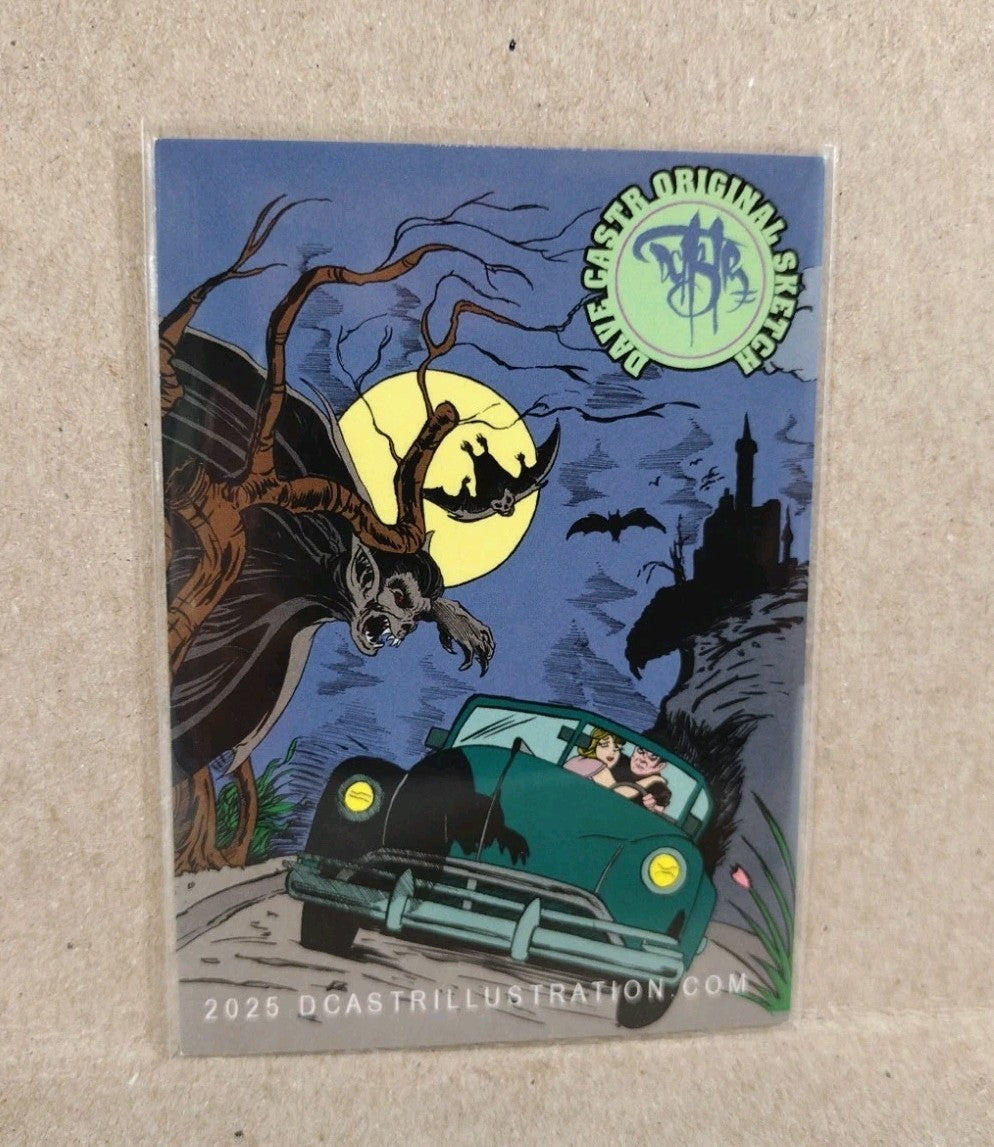 Dave Castr Crusin (2025) OAC Sketch Card W Original Tight Monster Art ACEO