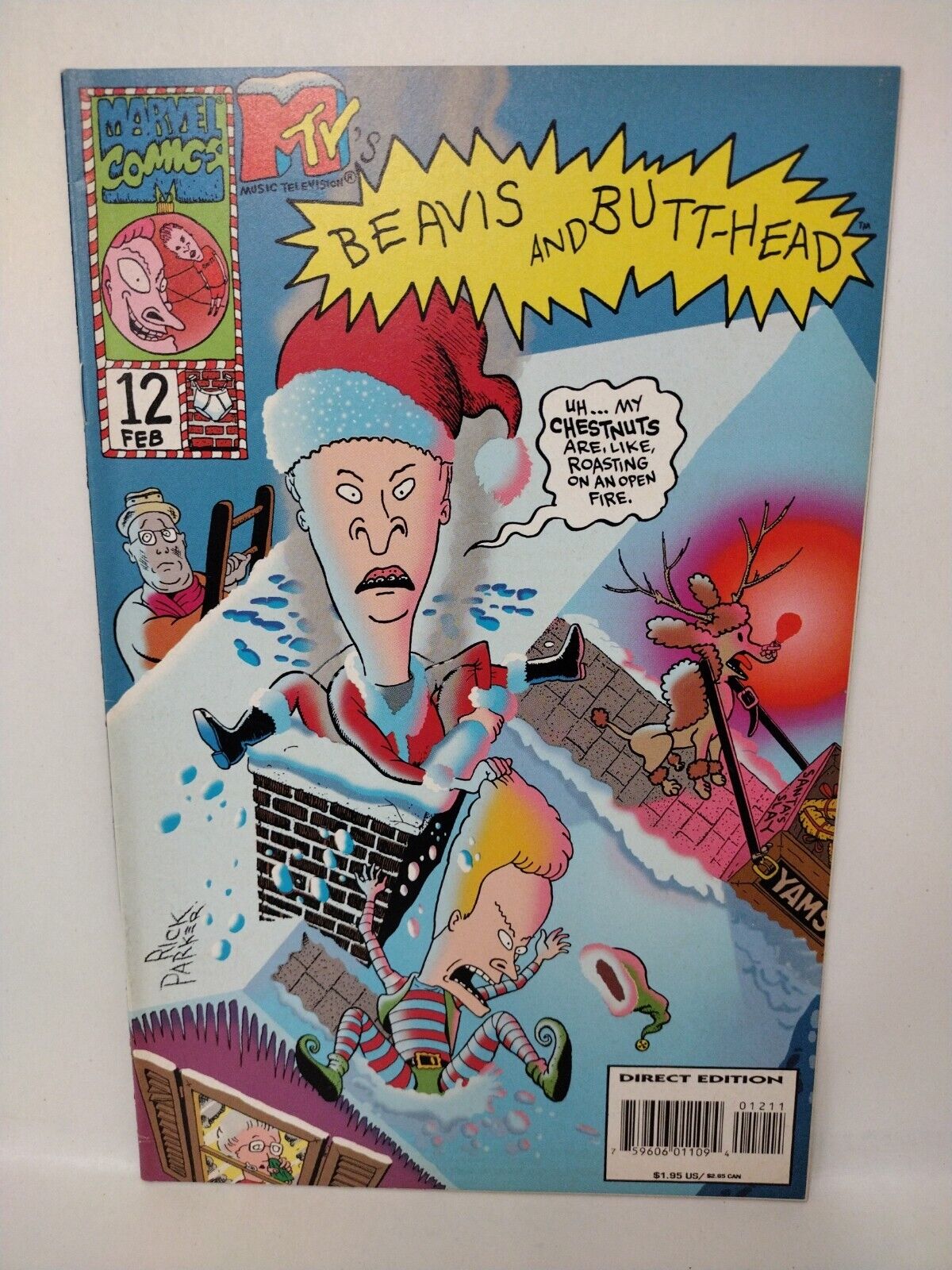 Beavis And Butt-Head #12 (1995) Marvel MTV Comic Christmas Issue