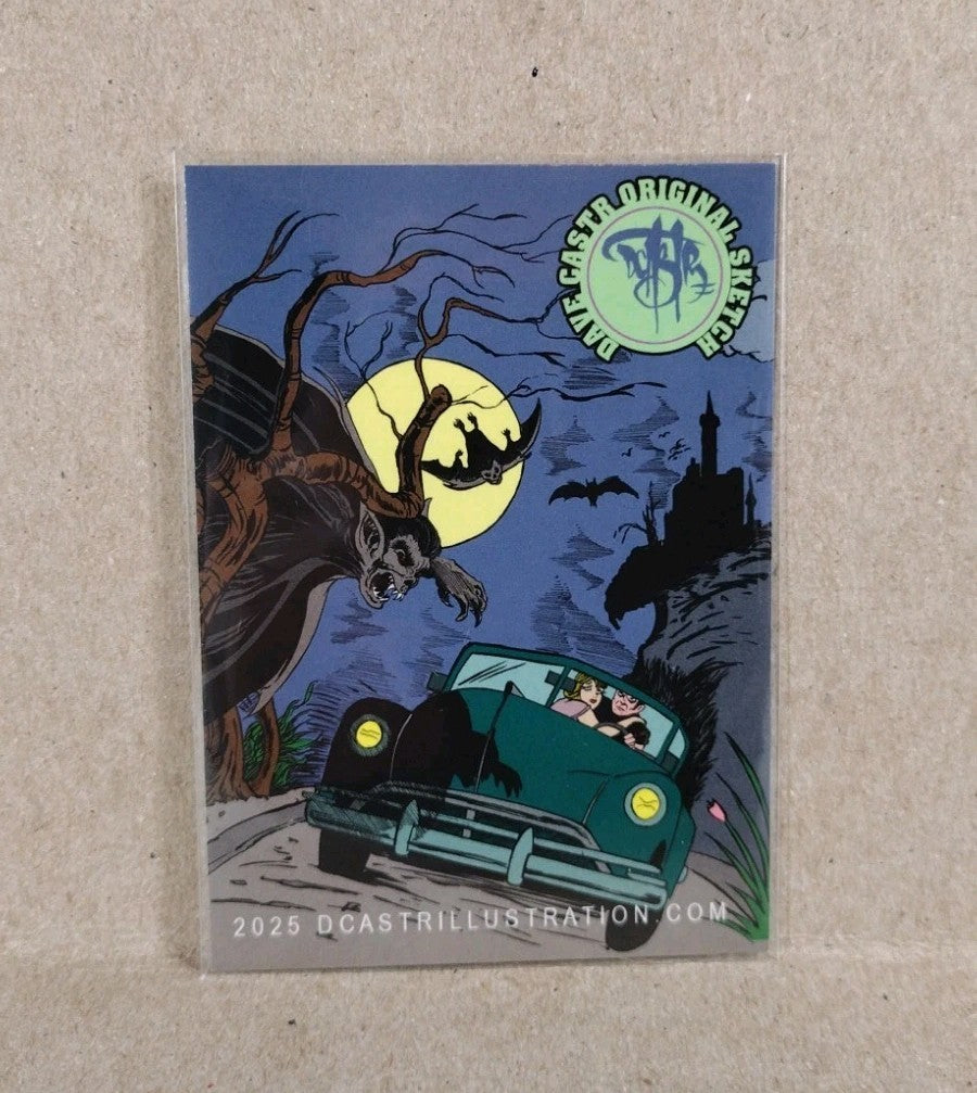 Dave Castr Crusin (2025) OAC Sketch Card W Original Spawn Clown Art ACEO