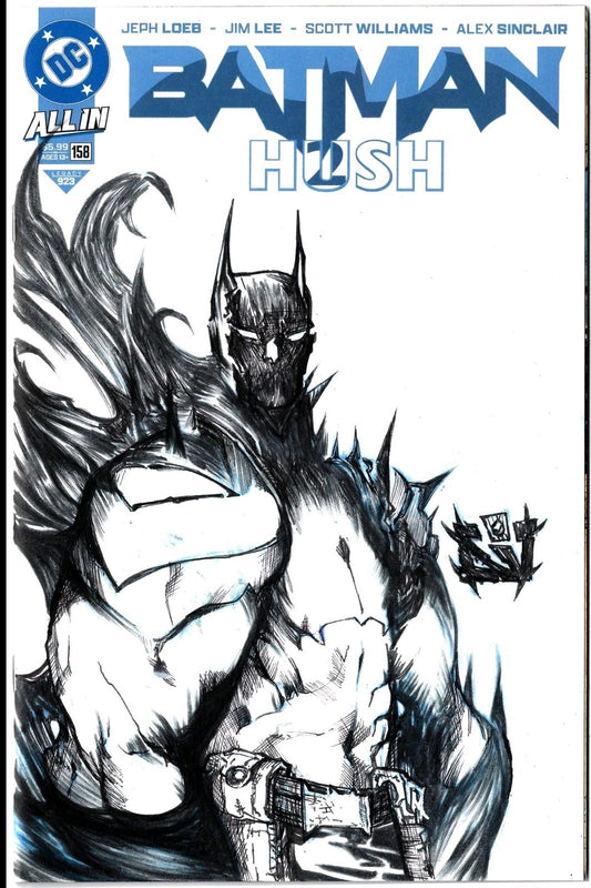 Batman 158 Hush 2 DC Comic 2025 Sketch Variant Cover W Original Jose Guillen Art