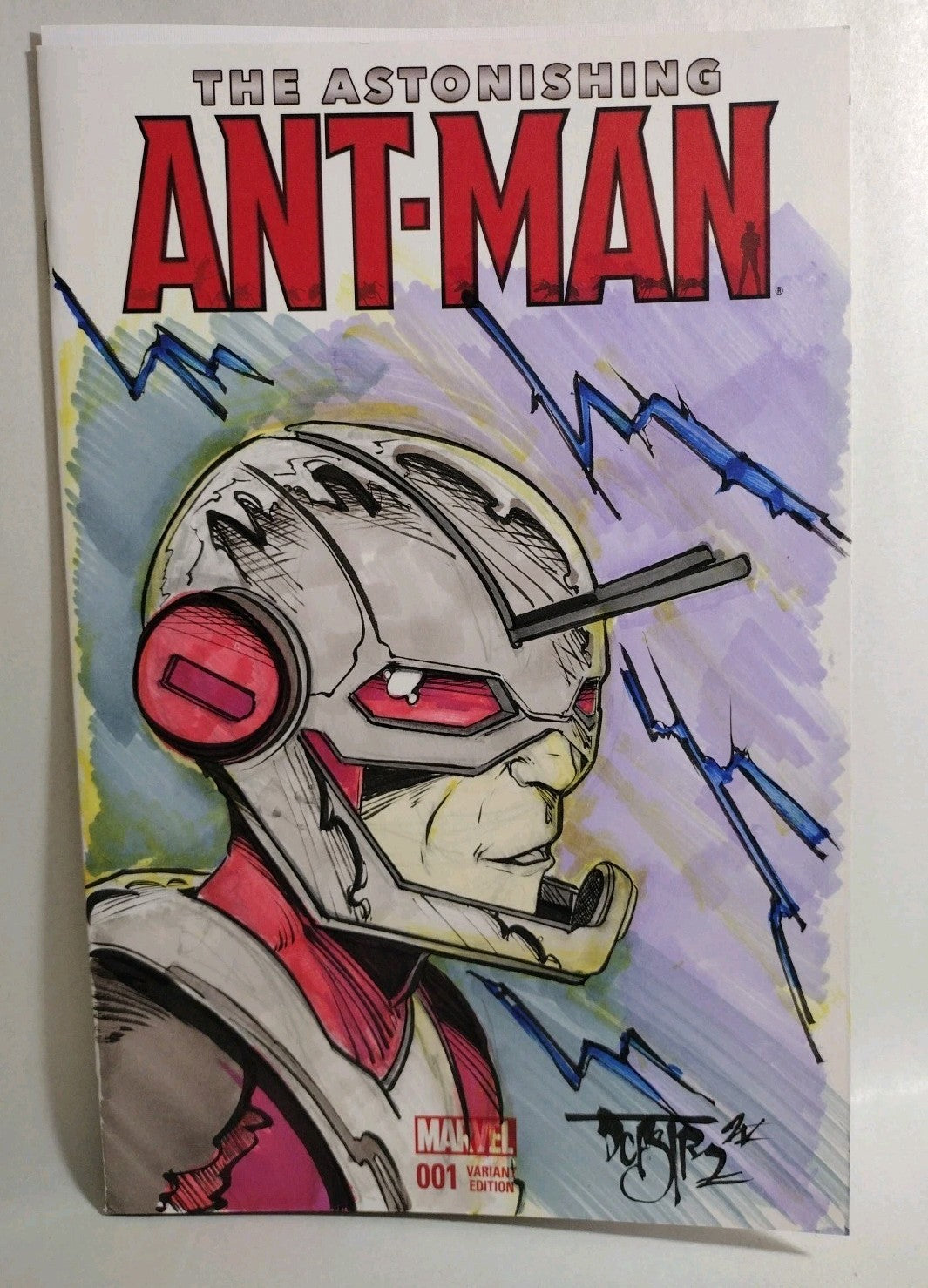 Astonishing Ant-Man #1 (2015) Marvel Sketch Cover Comic W Original DCastr Art