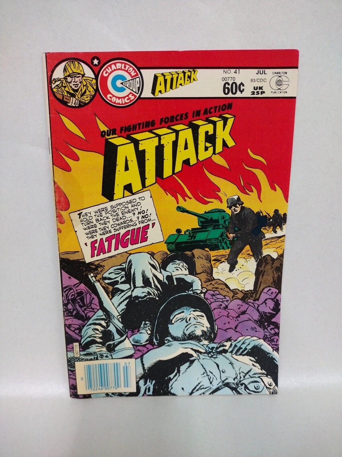 Attack (1979) Charlton Military War Comic Lot #18 23 25 27 34 41 Reader Copies