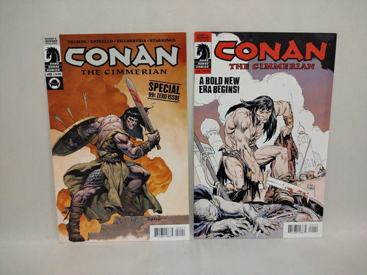 Conan The Cimmerian (2008) Dark Horse Comic Lot Set #0 #1 VF-NM