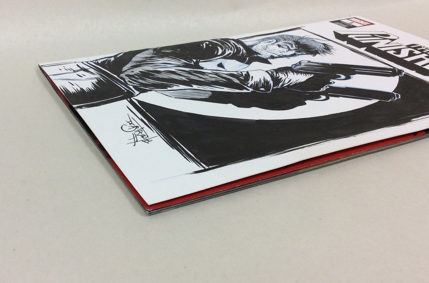 The Punisher #1 (2018) Marvel Sketch Cover Variant Comic W Original Art DCastr