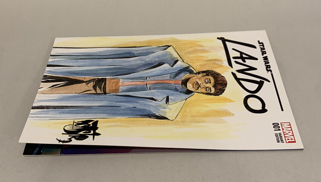 STAR WARS LANDO #1 Blank Variant Cover Comic 2015 W Original Art Dave Castr