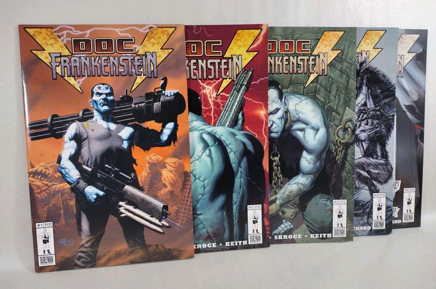 Doc Frankenstein (2004) Burlyman Comic Lot Set #1 2 3 4 5 Skroce Wachowski NM