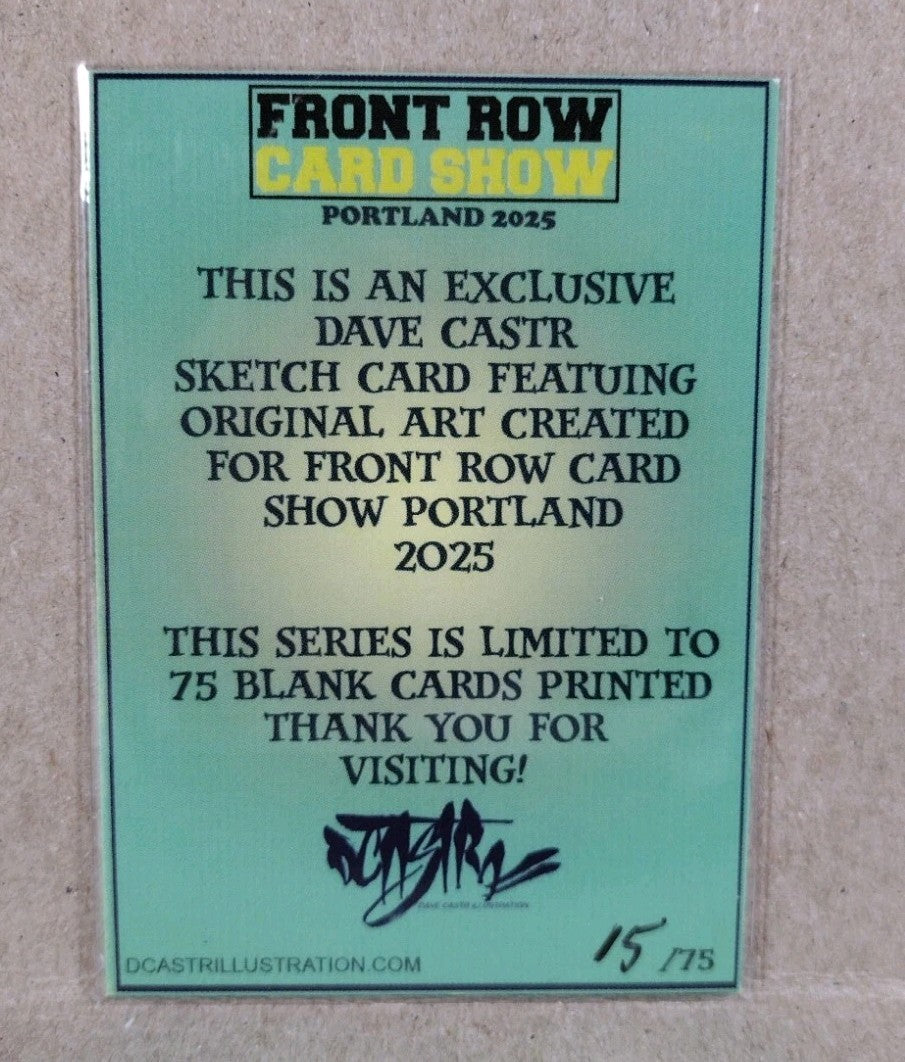 DCastr (2025) Front Row Show Exclusive Sketch Card W Original Batman Art
