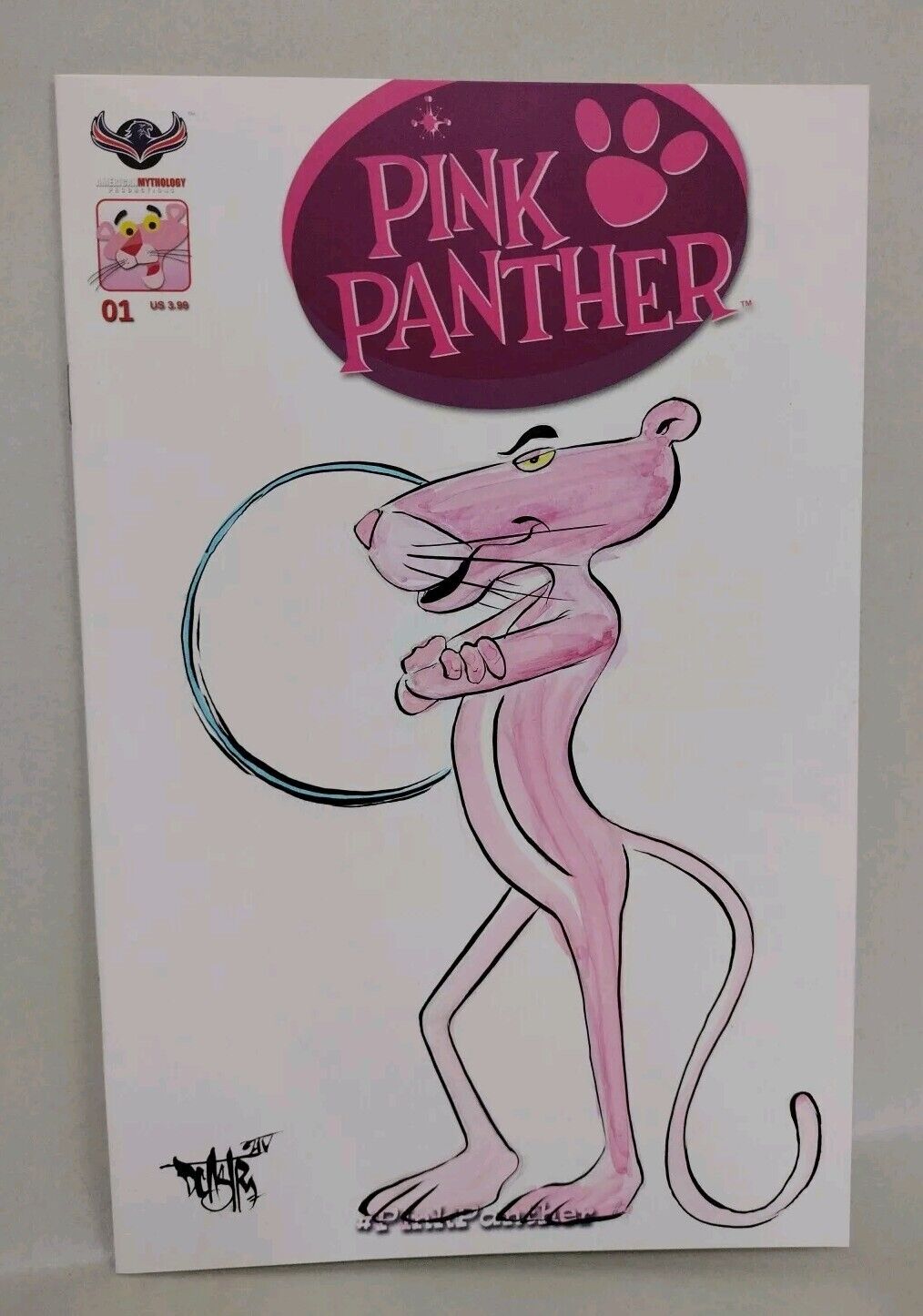 Pink Panther #1 (2016) American Mythology Sketch Cover Var W Original DCastr Art