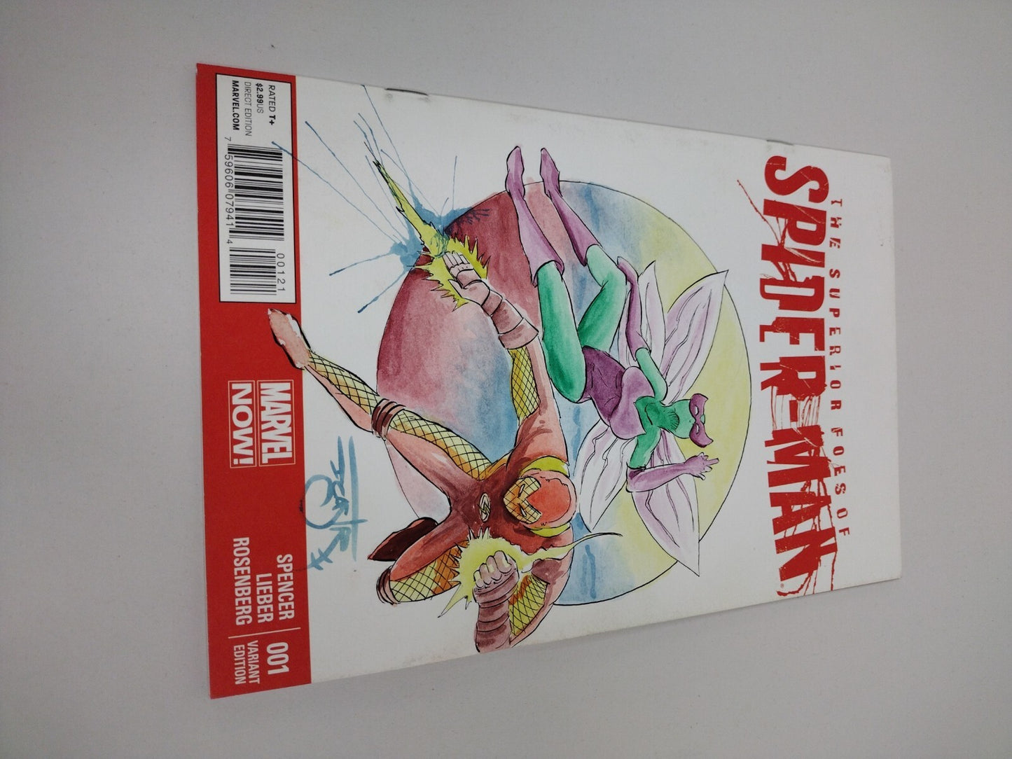 Superior Foes of Super-Man #1 (2013) Sketch Variant Comic Original DCastr Art 