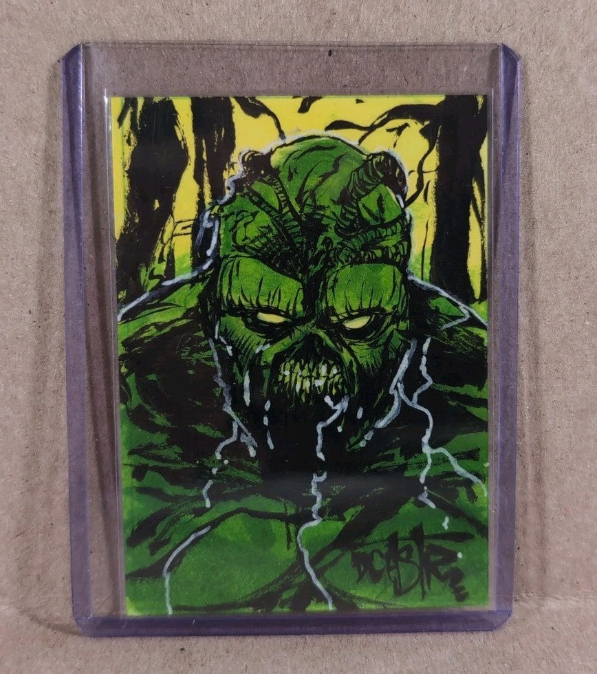 Dave Castr Crusin (2025) OAC Sketch Card W Original DC Comic Swamp thing Art
