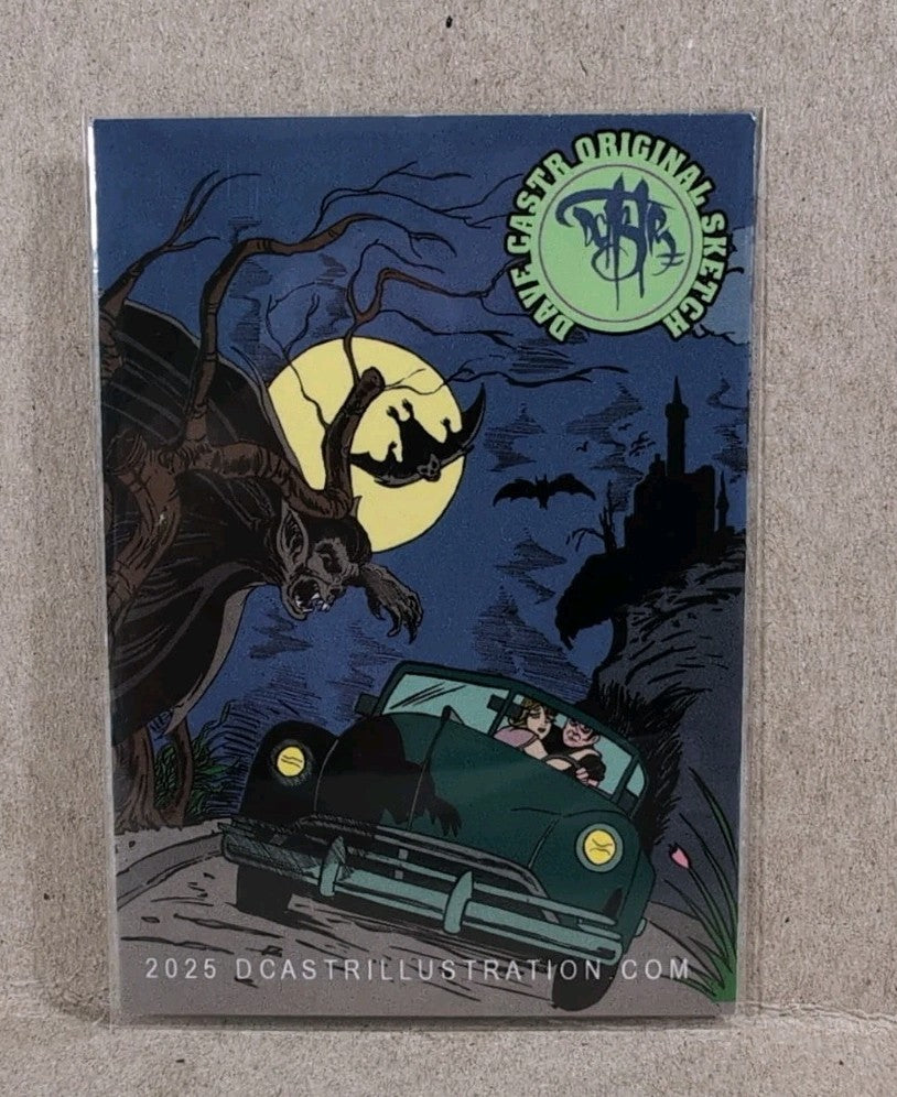 Dave Castr Crusin (2025) OAC Sketch Card W Original Zombie Horror Art